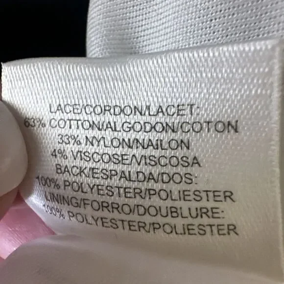 Nine West Women's Size 4 Blue White Lace Fit & Flare V-Neck Dress - Picture 7 of 7